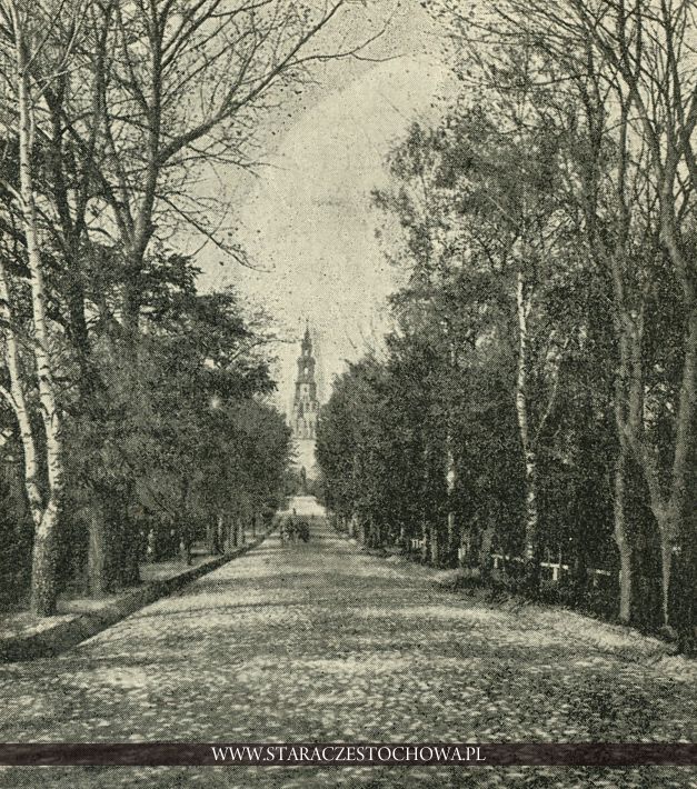 Aleja 3- cia z widokiem na Klasztor Jasnogórski